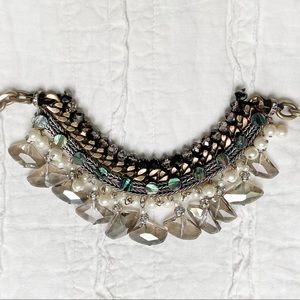 ZARA Silver and Gold Statement Necklace